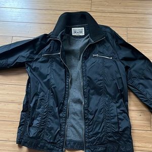 Converse One Star poly/cotton-lined motorcycle style windbreaker jacket (M)